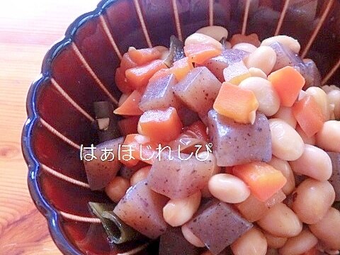 大豆とこんにゃくのコロコロ煮✿